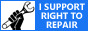 An 88x31 graphic that reads 'I support right to repair'.